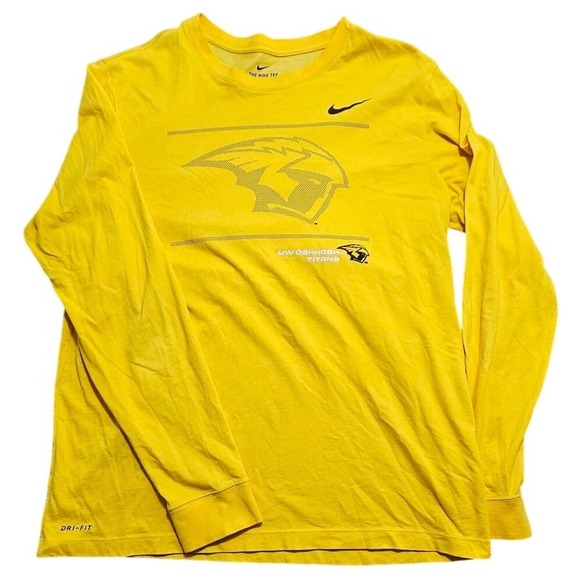 Nike Other - Nike UW Oshkosh Titans Dri-FIT Long Sleeve Shirt Mens‎ XL Yellow Athletic Tee